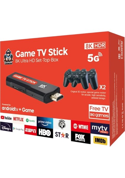 Q9 8k Hdr Android Tv 10000+RETRO Oyun Konsolu