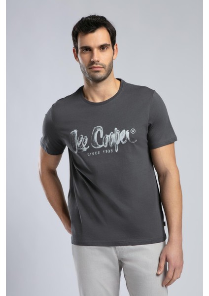 Erkek O Yaka T-Shirt Antrasit fiyatları