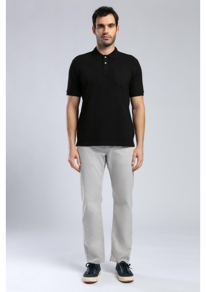 Rolan Erkek Polo Yaka T-Shirt Siyah