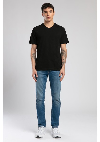 Jonat Erkek V Yaka T-Shirt Siyah