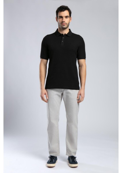 Tylen Erkek Polo Yaka T-Shirt Siyah