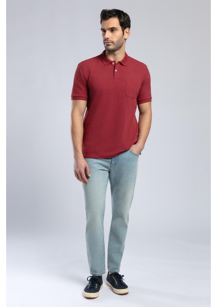 Rolan Erkek Polo Yaka T-Shirt Bordo