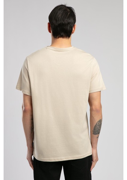 Jonat Erkek V Yaka T-Shirt Bej modelleri