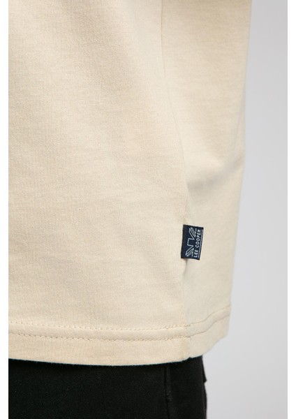 Jonat Erkek V Yaka T-Shirt Bej indirimleri