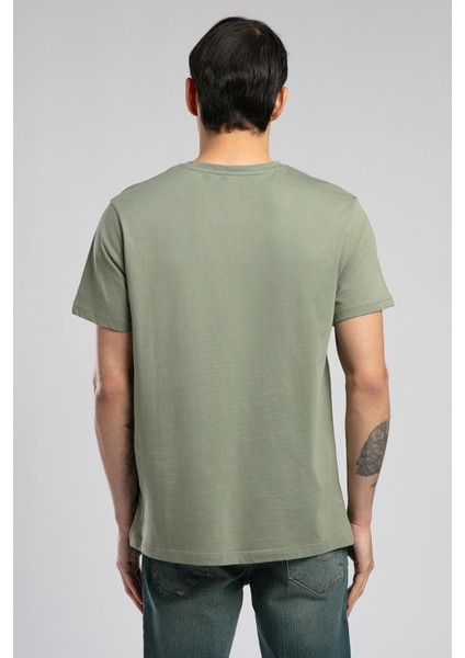 Jonat Erkek V Yaka T-Shirt Haki modelleri
