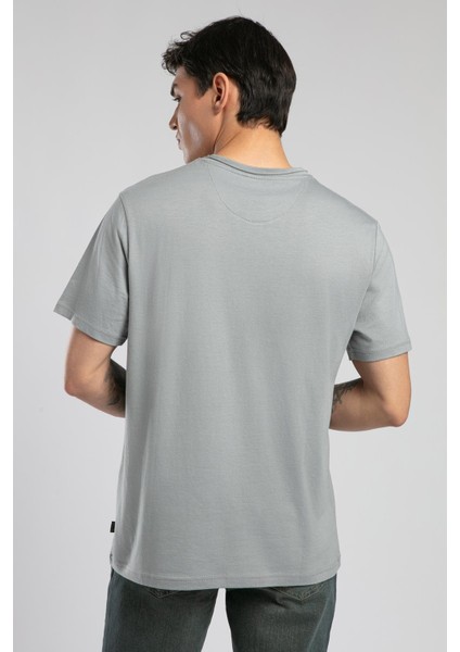 Gael Erkek O Yaka T-Shirt Gri modelleri