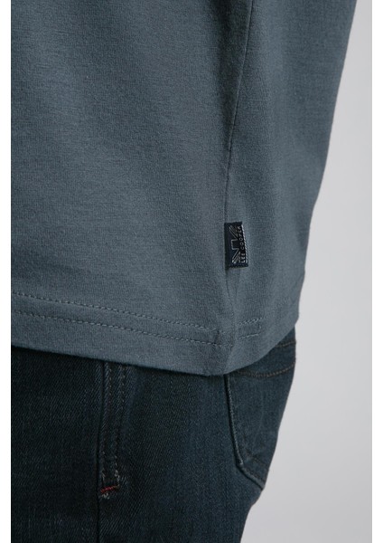 Gael Erkek O Yaka T-Shirt Indigo fırsatları