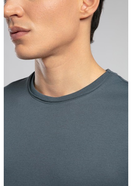Gael Erkek O Yaka T-Shirt Indigo indirimleri
