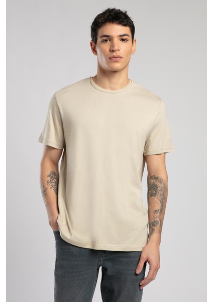 Gael Erkek O Yaka T-Shirt Bej