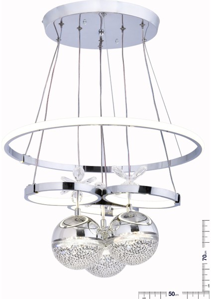 Galaksi 3 Top Krom LED Avize