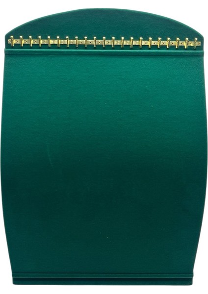 Yerli Üretim Süet Kumaş Yeşil Renk 34 cm / 24 cm Dik Bombeli Takı Standı fiyatları