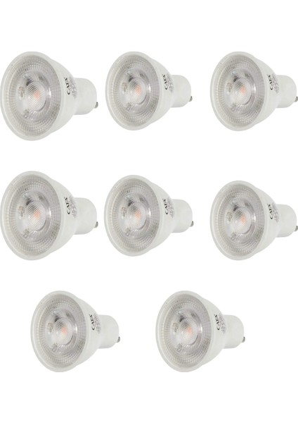 CT-4215 K 7W GU10 Duy Starter Bacak Ledli Ampul Kırmızı 8 Adet