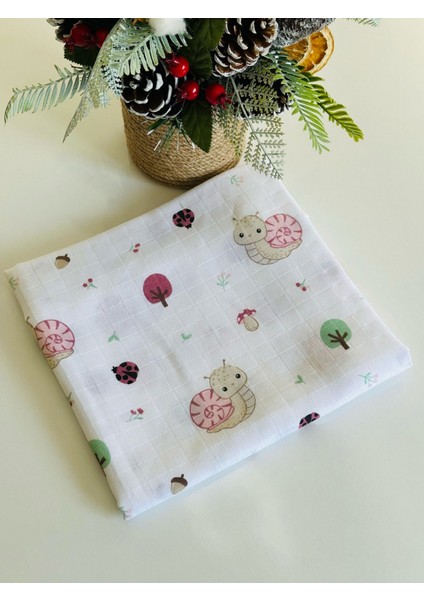 Ftbabycollection %100 Pamuk Müslin Bebek Battaniyesi Oeko-Tex Sertifikalı MÜSLIN ÖRTÜ 80X90 CM