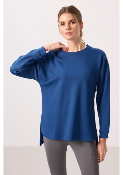 Parlament Yumuşak Dokulu O Yaka Rahat Form Kadın Tunik Sweatshirt - 97305