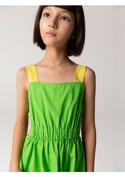 Askılı Beli Açık Pamuklu Kız Çocuk Elbise modelleri