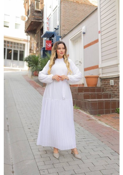 Eteği Piliseli Şifon Elbise fiyatları