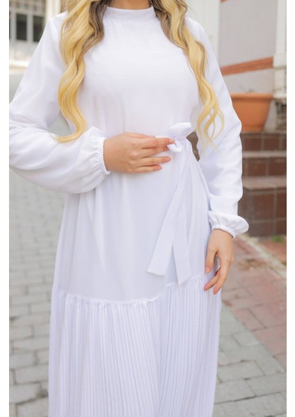 Eteği Piliseli Şifon Elbise modelleri