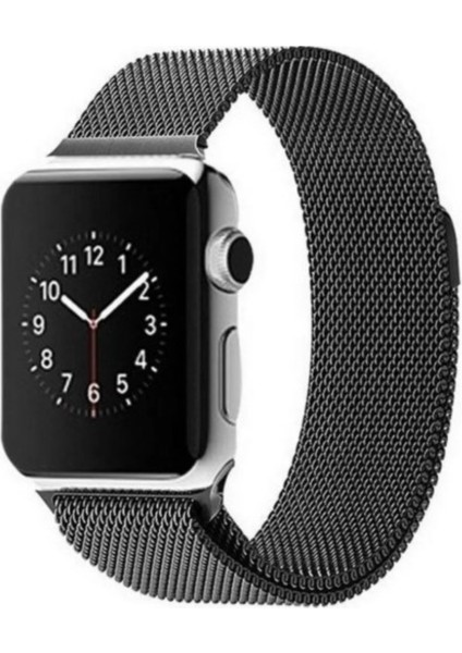 Apple Watch Uyumlu 3 4 5 6 7 Seri 42MM 44MM 45MM Metal Hasır Tme Kordon