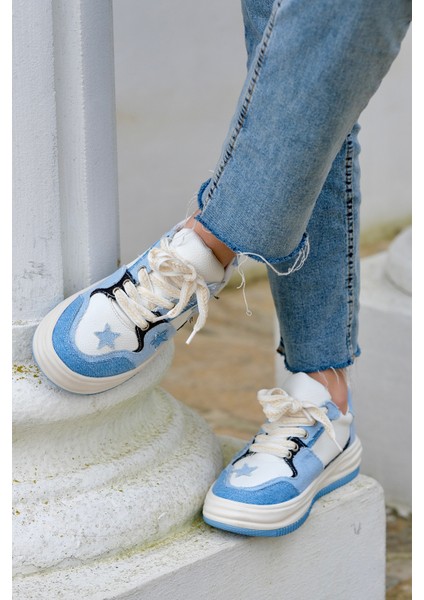 Kadın Sneaker Yüksek Taban Spor Ayakkabı Bilev