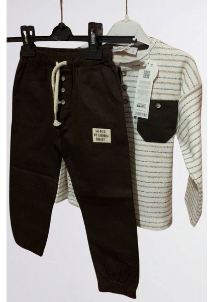 Etiketli Paraşüt Pantolonlu Takım