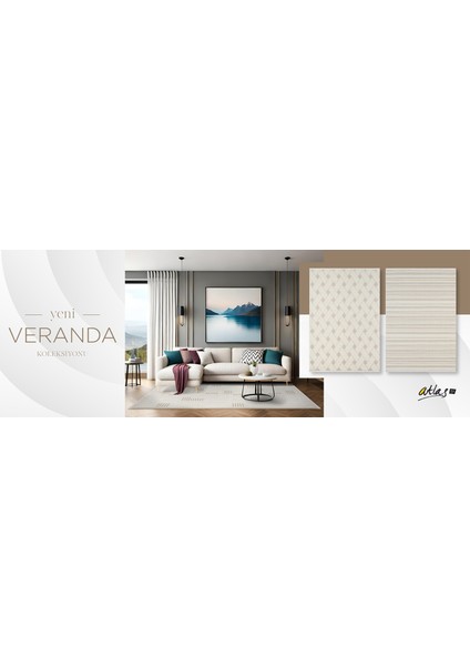 Veranda RU05A Krem Silinebilir Yumuşak Leke Tutmaz Antialerjik Bukle Halı modelleri