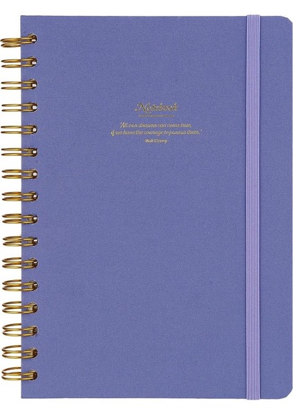 Canvas Sert Kapak Spiralli Defter A5 100GR 160 Sayfa Noktalı Mavi