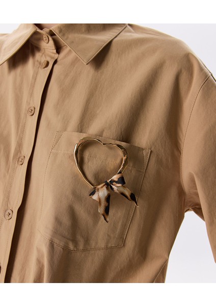 Kumaş Mıx Kalp Broş TS1250057023265