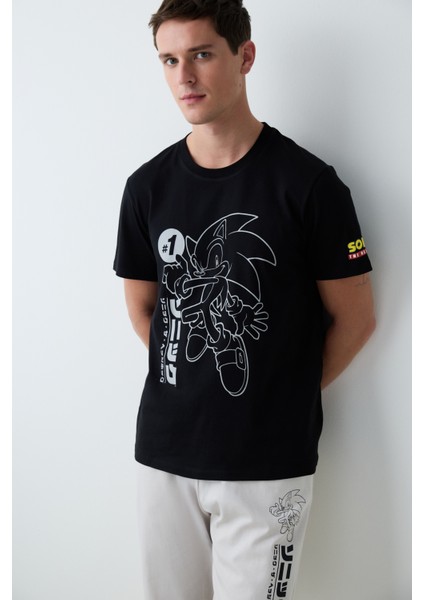 Sonic Pantolonlu Çok Renkli Pijama Takımı