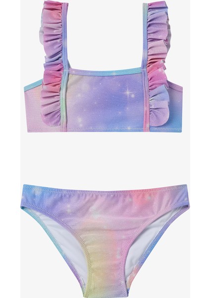 Kız Çocuk Crazy Bandeau Çok Renkli Bikini Takımı