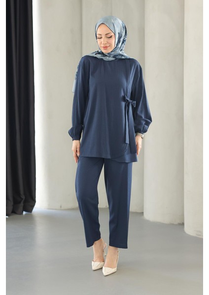 Bağlama Detaylı Takım Lacivert