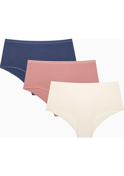 Essentials 3lü Highwaist Çok Renkli Slip Külot