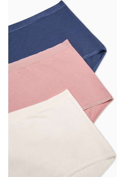 Essentials 3lü Highwaist Çok Renkli Slip Külot
