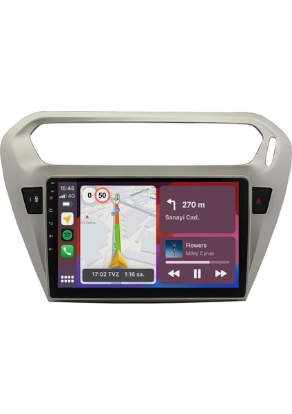Peugeot 301 Android Multimedya Sistemi Gri (2012-2024) For-X 6/128 modelleri