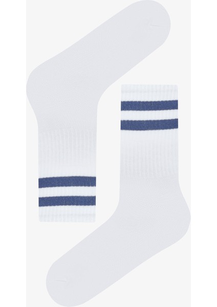 Erkek Stripe Tenis 3lü Çok Renkli Soket Çorap