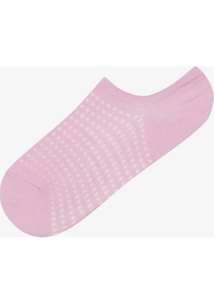 3 Çift Pamuklu Dama Çiçek Desenli Sneaker Çorap