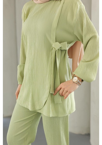 Bağlama Detaylı Takım Mint Yeşili indirimleri