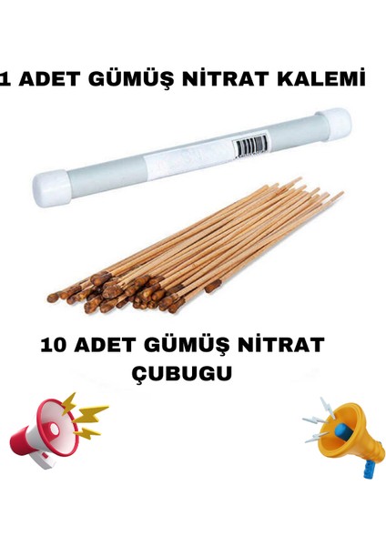 Gümüş Nitrat Kalemi (1 adet) ve Çubuk Eküvyon Çubuğu (10 adet) fiyatları