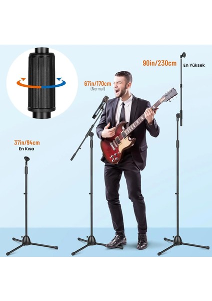 MS200 Profesyonel Mikrofon Standı Sehpası (Taşıma Çantalı)