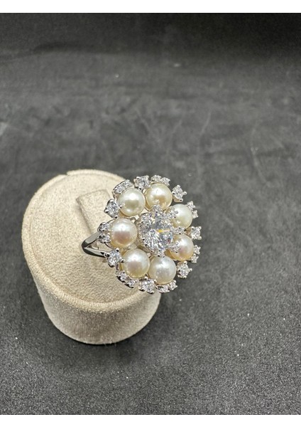 Incili Çiçek Model Ithal Kadın Gümüş Yüzük fırsatları