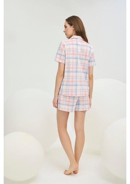 16415 Kadın Düğmeli Şort Takım modelleri