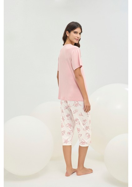 16708 Kadın Taş Baskılı Kısa Pijama Takım fırsatları