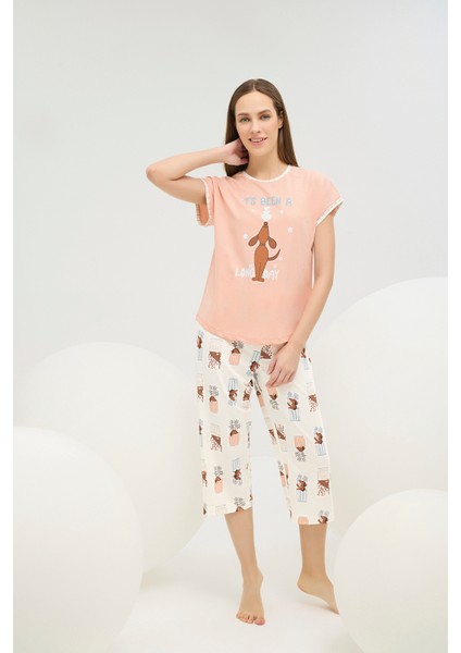 16610 Kadın Baskılı Kısa Pijama Takım fiyatları