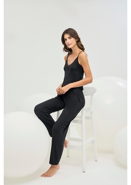 16596 Kadın Ince Askılı Pijama Takım