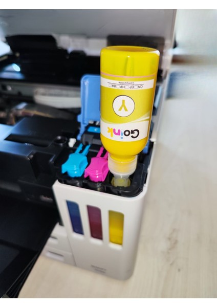 Canon GI-46 Uyumlu 4 lü Mürekkep Seti (4x100 ml CMYK) – Özel Valfli Kapaklı, Sızdırmaz, Yüksek Kaliteli