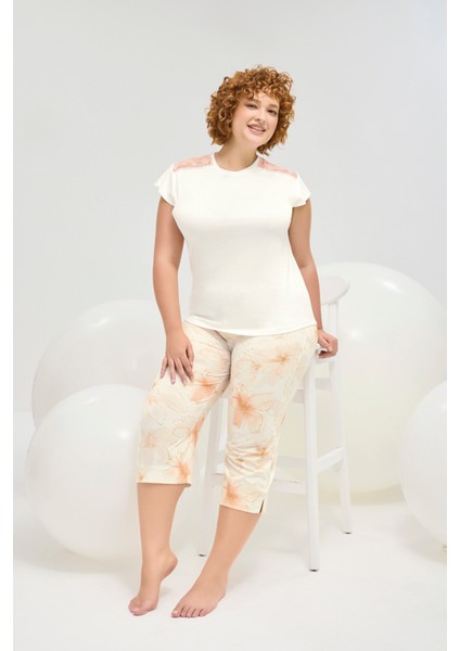 16483 Kadın Bıg Sıze Kısa Pijama Takım