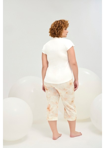16483 Kadın Bıg Sıze Kısa Pijama Takım