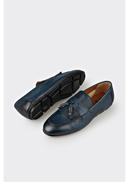 Lacivert Deri Erkek Günlük Ayakkabı modelleri