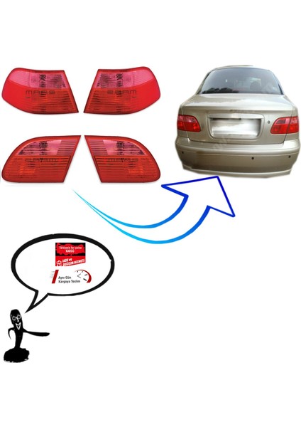 Fiat Albea Sedan Stop Takımı Komple 4 Parça
