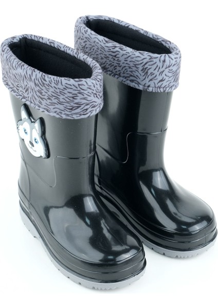 Siyah Renk Su Geçirmez Çocuk Yağmur Çizme modelleri