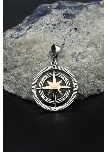 Kolye Ucu Kutup Yıldızlı Pusula 925 Ayar Gümüş 901598 fiyatları
